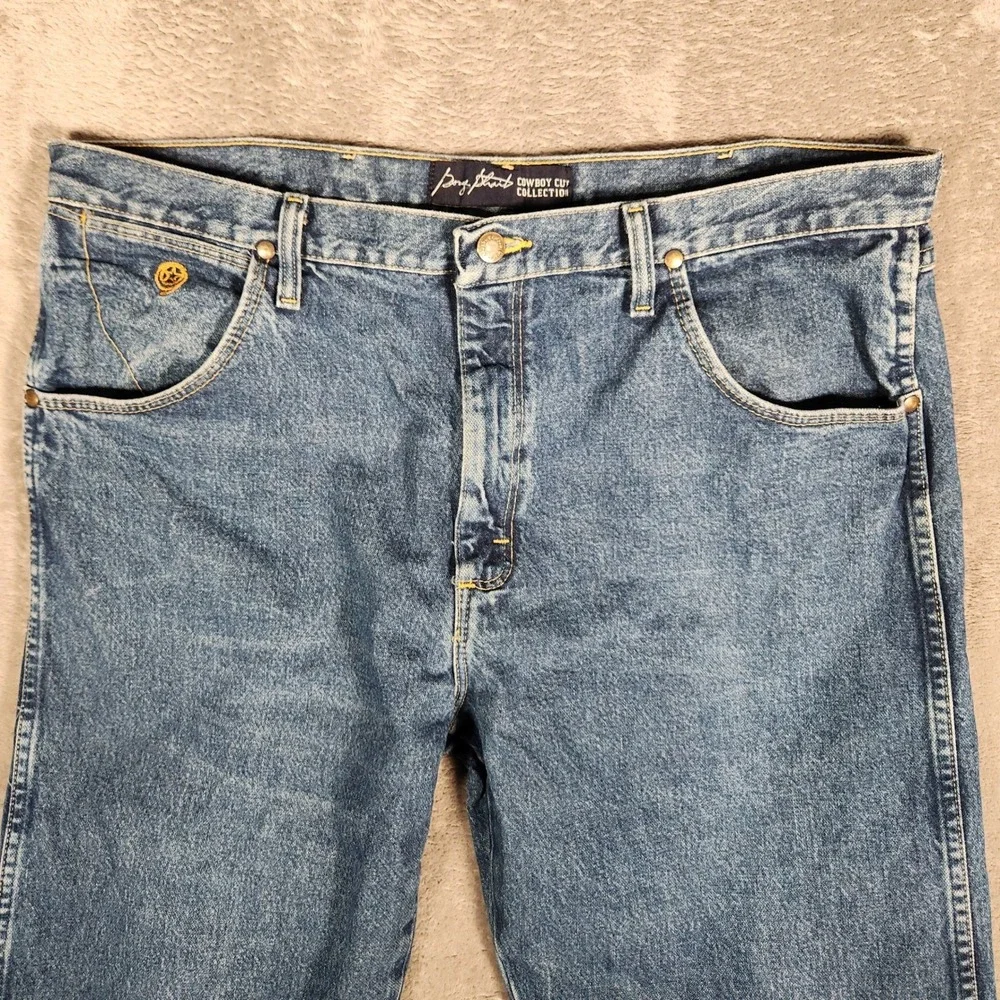 Wrangler Jeans Mens 38X30 Blue George Strait Cowboy Cut 31MGSHD Denim Cowboy Cut